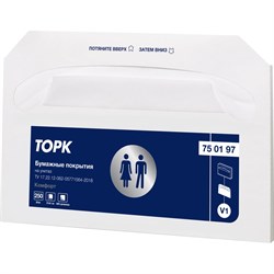 Покрытия на унитаз Tork Advanced белый V1 (250 листов) арт. 750197 - фото 14883791