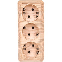 Трехместная розетка UNIVERSAL Олимп - фото 14890437