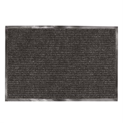 Коврик входной ворсовый влаго-грязезащитный 90х120 см, толщина 7 мм, ребристый, черный, LAIMA, 602874 - фото 14896361