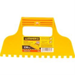 Пластмассовый зубчатый шпатель STAYER 1022-8 - фото 14897376