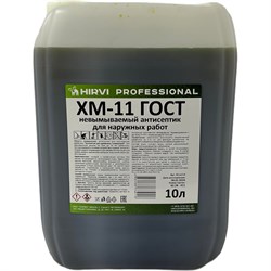 Невымываемый антисептик-консервант для наружных и внутренних работ HIRVI ХМ-11 Антисептик для древесины тонирующий, 10 л - фото 14908899