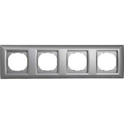 4-местная рамка Metronex Roma Silver - фото 14912636