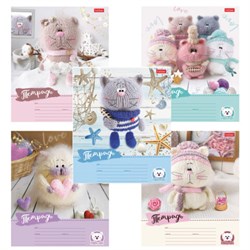 Тетрадь 12 л., HATBER узкая линия, обложка картон, "Уютные котики" (микс в спайке), 075154, 12Т5В7 - фото 14922764