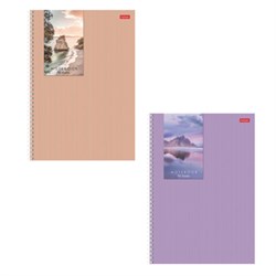 Тетрадь А4 96 л., HATBER, гребень, клетка, матовая ламинация, "Прикосновение к природе" (микс), 087981, 96Т4лВ1гр - фото 14922882