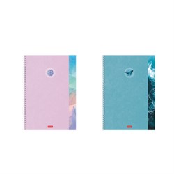 Тетрадь А4 96 л., HATBER, гребень, клетка, обложка картон, "Вдохновение вокруг" (микс в спайке), 088815, 96Т4В1гр - фото 14922885