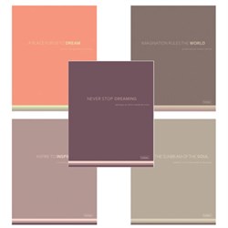 Тетрадь А5, 96 л., HATBER, скоба, клетка, Soft-touch ламинация, "Мечтай!" (микс в спайке), 090512, 96Т5лВ1 - фото 14922932