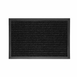 Коврик придверный 80х120 см, ЧЕРНЫЙ, влаго-грязезащитный, 450 г/м2, ребристый, PRIMILA (ПРИМИЛА) EXTRA, 701030 - фото 14923688