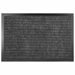 Коврик придверный 60х90 см, СЕРЫЙ, влаго-грязезащитный, 430 г/м2, ребристый, ЛЮБАША СТАНДАРТ, 701035 - фото 14923693