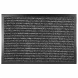 Коврик придверный 80х120 см, СЕРЫЙ, влаго-грязезащитный, 430 г/м2, ребристый, ЛЮБАША СТАНДАРТ, 701037 - фото 14923695