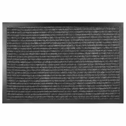 Коврик придверный 90х150 см, СЕРЫЙ, влаго-грязезащитный, 430 г/м2, ребристый, ЛЮБАША СТАНДАРТ, 701039 - фото 14923697