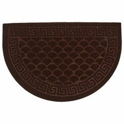 Коврик придверный 60х90 см, ВЕНГЕ, грязезащитный, 430 г/м2, ПОЛУКРУГ, фактурный ЧЕШУЙКИ, ЛЮБАША, 701053 - фото 14923711