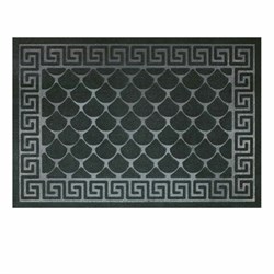 Коврик придверный 60х90 см, ЧЕРНЫЙ, грязезащитный, 430 г/м2, фактурный рисунок ЧЕШУЙКИ, ЛЮБАША, 701060 - фото 14923718