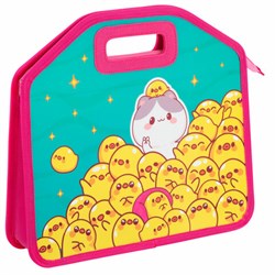 Папка-сумка ЮНЛАНДИЯ, 1 отделение, фетровые ручки, 34х30х11 см, "Duck tales", 273380 - фото 14927313