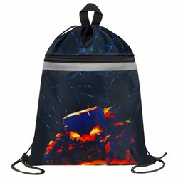 Мешок для обуви BRAUBERG, с петлей, светоотражающая полоса, 2 отделения, 46х36 см, "Fire spider", 273450 - фото 14927333