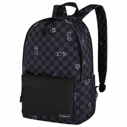 Рюкзак HEIKKI POSITIVE (ХЕЙКИ) универсальный, карман-антивор, "Gray Chess", 42х28х14 см, 273855 - фото 14927446