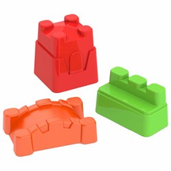 Формочки для песка "Крепость", набор 3 шт, размер единицы 9,5x8,5x2 см, НОРДПЛАСТ, 81 - фото 14931706