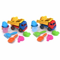 Набор для игр в песке: грузовик "Медвежонок", ведерко, совок, грабельки, 4 формочки, НОРДПЛАСТ, 431708 - фото 14931715