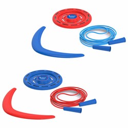 Игровой набор 3 в 1: скакалка гимнастическая 2,5 м, бумеранг, летающая тарелка, НОРДПЛАСТ, 431782 - фото 14931720