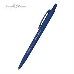 Ручка шариковая автоматическая BRUNO VISCONTI "SlimClick NAVY", СИНЯЯ, линия 0,4 мм, 20-0419 - фото 14942887
