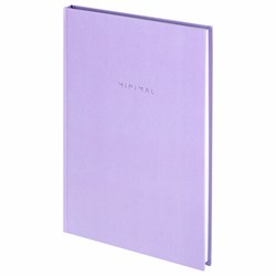 Блокнот БОЛЬШОЙ ФОРМАТ 200х290 мм, А4, 80 л., твердый, клетка, BRAUBERG "Minimal", сиреневый, 116434 - фото 14945155