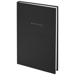 Блокнот А5 134х206 мм, 80 л., твёрдый, клетка, BRAUBERG "Minimal", черный, 116436 - фото 14945156