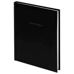 Блокнот МАЛЫЙ ФОРМАТ 110х147 мм, А6, 80 л., твердый, клетка, BRAUBERG "Minimal", черный, 116444 - фото 14945161
