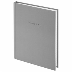 Блокнот МАЛЫЙ ФОРМАТ 110х147 мм, А6, 80 л., твердый, клетка, BRAUBERG "Minimal", серый, 116445 - фото 14945162