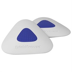 Ластик ERICH KRAUSE "SmartWay Mini Triangle", 37х35х9 мм, белый, треугольный, пластиковый держатель, 45552 - фото 14945251