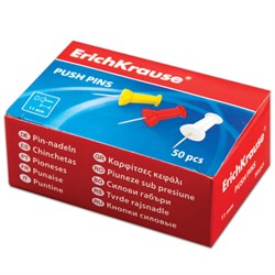 Силовые кнопки-гвоздики ERICH KRAUSE "Classic", 50 штук, ассорти, в картонной коробке, 24877 - фото 14945255