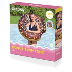 Надувной круг для плавания "Пончик" диаметр 107 см, от 12 лет, до 100 кг, АССОРТИ, BESTWAY, 36118 - фото 14948604