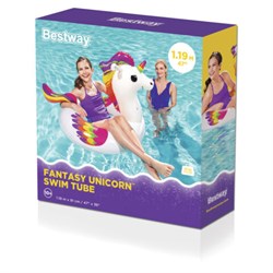 Надувной круг для плавания "Волшебный Единорог" 119х91 см, от 10 лет, BESTWAY, 36159 - фото 14948606