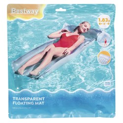 Надувной матрас для плавания "Прозрачный", 183х76 см, до 100 кг, АССОРТИ, BESTWAY, 44013 - фото 14948612