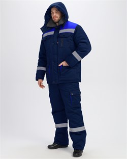 Костюм зимний Нейч-2 Премиум СОП (тк.Смесовая,240) п/к, т.синий/васильковый - фото 14950903