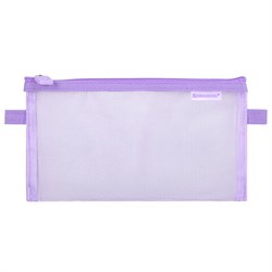 Пенал-конверт BRAUBERG, сетка, 22x10 см, фиолетовый, 272239 - фото 14956944