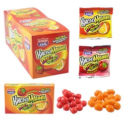 Жевательные конфеты "Кисломания дабл фрукт" апельсин и клубника, 14 г, КАНДИ КЛАБ, CHW040 - фото 14959514