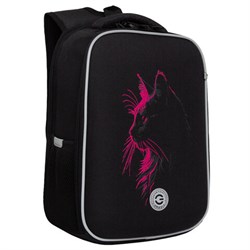 Ранец GRIZZLY анатомическая спинка, 2 отделения, для девочек, "SPARKLING CAT", 37х26х16 см, RAw-594-4/1 - фото 14960685