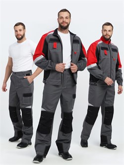 Костюм Формула-1 CH МВО (тк.Смесовая,240) брюки, серый/черный/красный - фото 14965142
