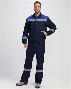 Костюм Лигор-2 СОП У. (тк.Смесовая,210) п/к, т.синий/васильковый - фото 14965151