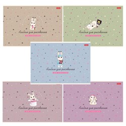 Альбом для рисования А4, 20 л., скоба, Soft-touch ламинация, HATBER, 205х290 мм, "Милашка Банни" (5 вид), 091474, 20А4лВ - фото 14968167