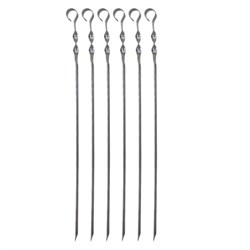 НАБОР угловых шампуров 6 шт. размер 450х10х1 мм, ЧЕХОЛ ДЛЯ ХРАНЕНИЯ В КОМПЛЕКТЕ, нержавеющая сталь, 701733 - фото 14968294