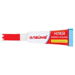 Клей моментальный (суперклей) LAIMA, 3 г, УЛЬТРАПРОЧНЫЙ, отрывная мультикарта, 605567 - фото 14969324