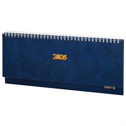 Планинг датированный 2026 300х130 мм, STAFF, гребень, обложка бумвинил, 64 л., синий, 117358 - фото 14977831