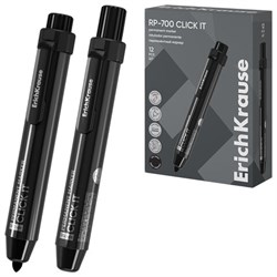 Маркер перманентный автоматический ERICH KRAUSE RP-700 "Click it", ЧЕРНЫЙ, 2 мм, 60828 - фото 14982866