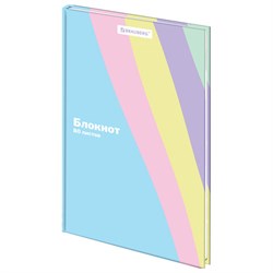 Блокнот А5 134х206 мм, 80 л., твёрдый, клетка, BRAUBERG, кросс-серия PASTEL, 117015 - фото 14984057