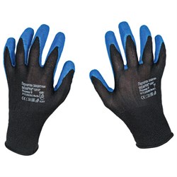 Перчатки нейлоновые SCAFFA "Grip", текстурированное латексное покрытие (облив), размер 9, L (большой), 00-00015296 - фото 14987569