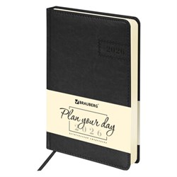 Ежедневник датированный 2026 А5 138x213 мм, BRAUBERG "Imperial", под кожу, черный, 117063 - фото 14988527