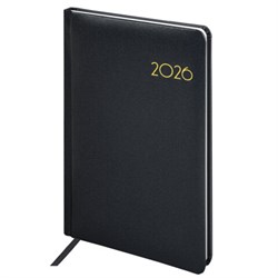 Еженедельник датированный 2026, А5, 145х215 мм, BRAUBERG "Select", балакрон, черный, 117182 - фото 14988627