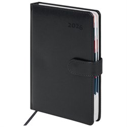 Ежедневник датированный 2026 А5 148х218 мм, GALANT "Ritter", под кожу, черный, 117491 - фото 14988816