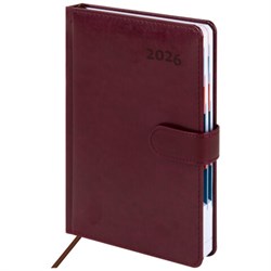 Ежедневник датированный 2026 А5 148х218 мм, GALANT "Ritter", под кожу, бордовый, 117493 - фото 14988818