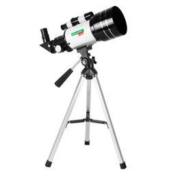 Телескоп рефрактор астрономический настольный, увеличение 150х, объектив 70 мм, фокус 300 мм, видоискатель, BRAUBERG KIDS 70300, 391397 - фото 14988876